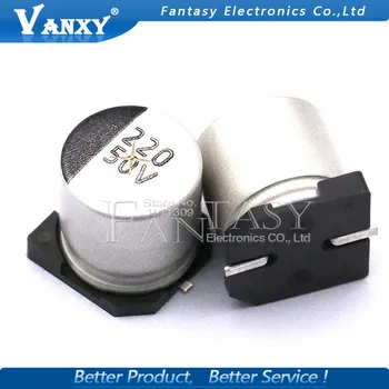10 Бр. Електролитни кондензатори 25V220UF 8*10 мм алуминий SMD електролитни кондензатори 220 icf 25