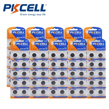 100 бр./10 карти PKCELL Отделението елемент от 1,5 AG10 Алкална Бутон на Батерия 389 LR54 SR54 SR1130W LR1130 Бутон Батерия термометър