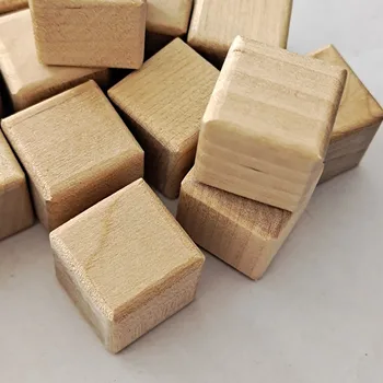 10шт 2 см Дървени Кубчета Непълни Дървени Блокове за Diy от Дърво, Дървени Кубчета, Дървени блокове, които са напълно подходящи за детски душове