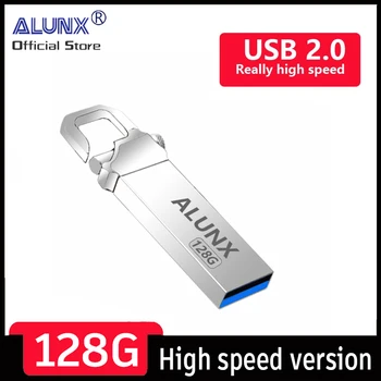 ALUNX 100% Натурална Карта 128 GB Memory Stick 32 GB 4 GB Метален Usb Флаш-памет и 128 Gb Флаш памет 64 Gb 8 GB Usb-памет 16 Gb