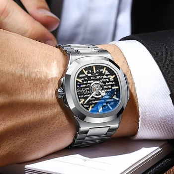 CHENXI Нови 2022 Мъжките Механични Часовници на Най-добрата Марка на Луксозни Напълно Стоманени Автоматични Часовници Спортни Водоустойчиви Часовници за Мъже relogio masculino Изображение 2