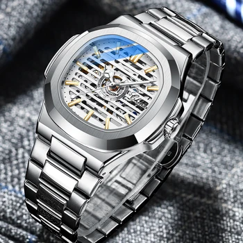 CHENXI Нови 2022 Мъжките Механични Часовници на Най-добрата Марка на Луксозни Напълно Стоманени Автоматични Часовници Спортни Водоустойчиви Часовници за Мъже relogio masculino Изображение 5