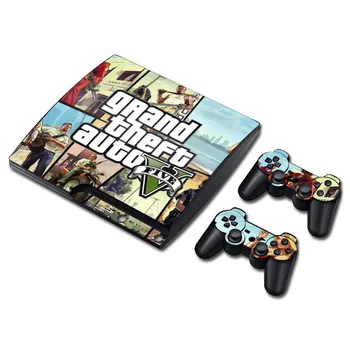 Grand Theft Auto GTA 5 Стикер на кожата Стикер за PS3 PlayStation 3 Slim Конзола и Контролери За PS3 Slim Стикер на кожата Винил
