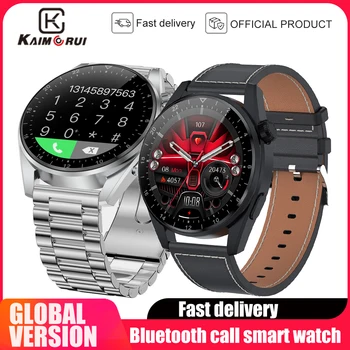 KAIMORUI Bluetooth Отговори На призива На Смарт Часовници За Мъже ЕКГ 1,36-инчов Екран 390*390 пиксела Часовници IP68 Водоустойчив Smartwatch За Android и IOS