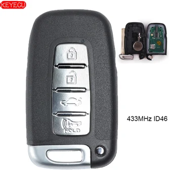 KEYECU Умно Дистанционно ключ и Без Ключ Fob 4 Бутона 433 Mhz ID46 Чип за Hyundai I30, IX35