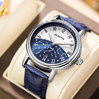 OCHSTIN Мъжки Часовници Най-добрата Марка на Луксозни Автоматични Механични Ръчни Часовници Мъжки Часовници Мъжки Светещи Везни Бизнес Кожени Часовници 2021
