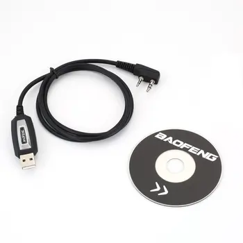 USB Кабел за програмиране и cd-диск за Uv-5R Uv-82 Gt-3 888S Ten4 F9 + Радио Радиостанция Част USB Кабел за Програмиране