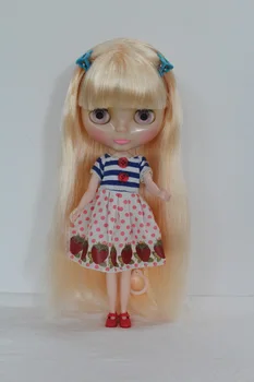 Безплатна доставка Прозрачен RBL-193T САМ Гола кукла блайт tait подарък за рожден ден за момиче 4 цвята големи очи с красиви Коса скъпа играчка