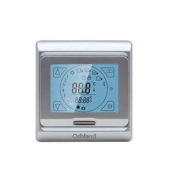 Безплатна Доставка Сребрист Цвят Дигитален Термостат За Подгряване на Пода 16A Седмичен Програмируем Контролер на Температурата С Докосване на Екрана