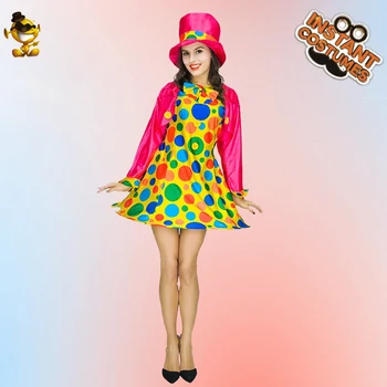 Дамски Костюми на Клоун, Костюми За Cosplay Момичета, Облечи за Хелоуин, Ролева Игра, Дамски Дрехи за Възрастни, Забавен Цирк