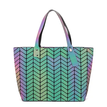 дамски чанти на рамо, луксозна чанта, дамски чанти, дизайнерски сгъваема чанта-тоут, дамски голямата голям геометрична светещ чанта bolsos mujer