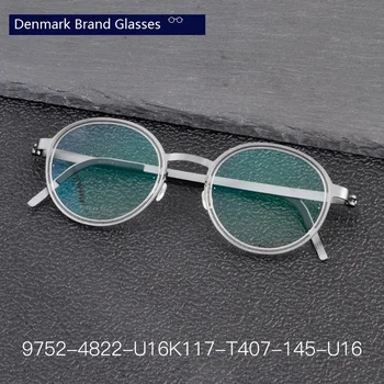 Дания Марка Eyeglassess Ретро Кръг 9752 Мъжки Слънчеви Очила Титановая Рамки За Очила Дамски Леки Оптични Лещи За Късогледство Пресбиопия Четене