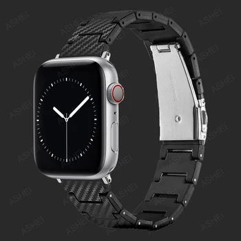 За Apple watch каишка 45 мм 44 мм 41 мм 40 мм и каишка от въглеродни влакна с шарките на кореа за iwatch se apple watch 7/6/SE/5/4/3 42 мм лента, за PC