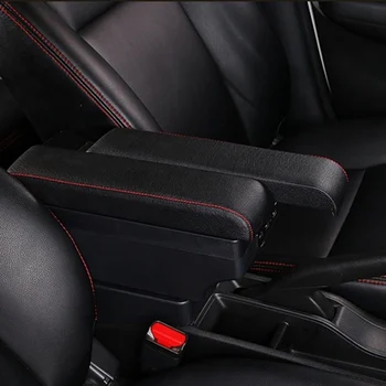 За Seat Ibiza 6J 6L Подлакътник Скоростна Дооснащение резервни Части, Централна Конзола Специално Място За Съхранение на Автомобили Подлакътник с USB Подстаканником Изображение 1