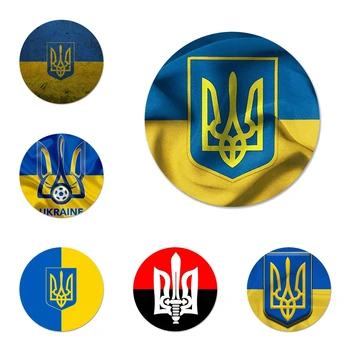 Знаме на Украйна Брошка на Жени Cosplay Икона Аксесоари За Дрехи Раница Декорации Подарък 58 мм