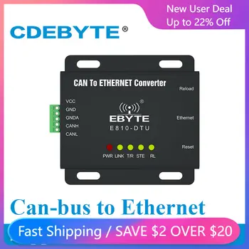 Интерфейс CAN-BUS към Ethernet RS485 CDEBYTE E810-DTU (CAN-ETH) Двустранен изход Прозрачен пренос Безжичен модем Ин TCP/UDP