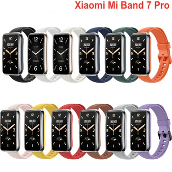 Каишка за Часовник Xiaomi Mi Band Pro 7 Гривна Течен Силиконов Гривна Каишка За Часовник MiBand 7pro Correa Аксесоари за Умни Часа