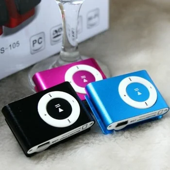 Метална скоба Цифров Мини MP3 плейър С 1.8-инчов LCD екран, Поддържа TF карта-USB 2.0 жак за слушалки 3.5 мм