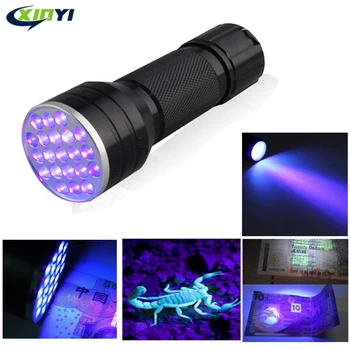 Мини-Маркер с Невидимо Мастило Blacklight 21LED UV-Ултравиолетов Led Фенерче се захранва от батерии 3xAAA Изображение 0