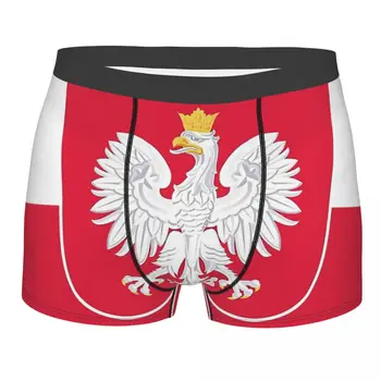 Национален Флаг Полски Гащи Памучни Бикини Мъжко Бельо Вентилирани Боксови Шорти Гащи