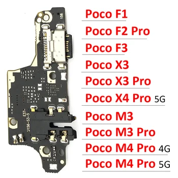 Новост За Xiaomi Poco F1 F2 Pro F3 X3 X4 M3 M4 Pro 5G и 4G USB Порт за Зарядно Устройство, зарядно устройство зарядно устройство ще захранване на Такса Гъвкав Кабел с Микрофон