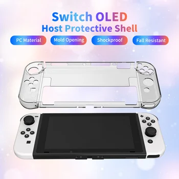 Прозрачен Кристален Капачка За Ключа OLED флип-надолу Защита От Падане Защитен Калъф За Аксесоари за Nintendo Switch