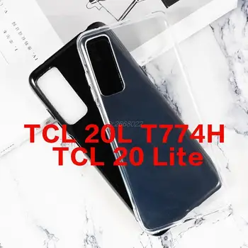 Просто-Мек черен Калъф За телефон от TPU TCL 20L Plus, Калъф, Прозрачен Калъф за телефон TCL 20 5G 20S 20L 20 Lite Силиконов калъф