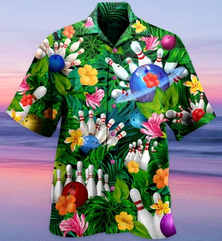 Ризи С Къси Ръкави И Принтом Папагал, Мъжки И Женски Хавайски Ризи С 3D Принтом Размер Оверсайз, Летни Ваканционни Ризи