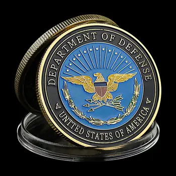 Сувенирни Монети на Пентагона, Министерството на отбраната Колекция от Художествени Възпоменателни Монети от Америка Позлатен Военна Монета